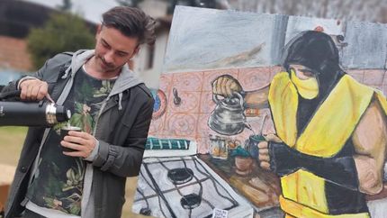 Luciano sigue expandiendo su arte bizarro: ahora en Lomas, su casa.