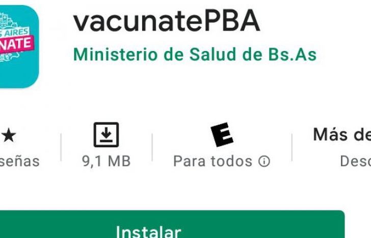 VacunatePBA, la app para información e inscripción a la vacuna.