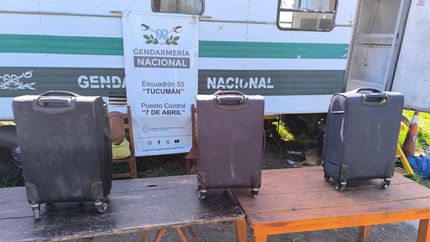 Las tres valijas con cocaína en su interior.