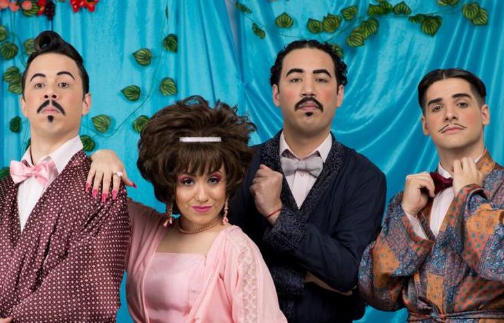 El cuarteto con su estética de los 50.