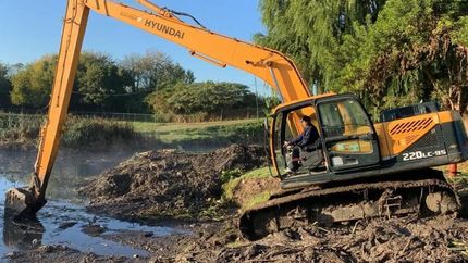Finalizaron los trabajos en el cauce del Arroyo Galíndez situado en Finky.