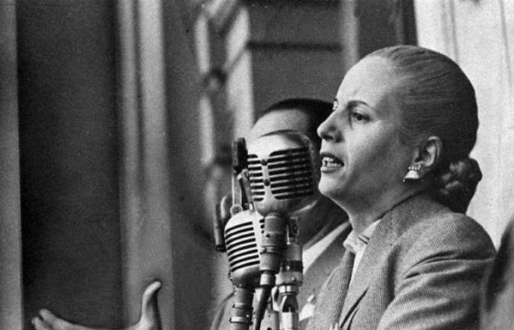 Evita, en la primera transmisión.