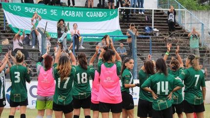 Así es la bandera bordada por la madre de Rocío Arrieta.