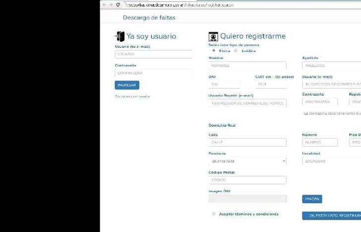 el formulario que está disponible en la web oficial.