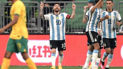 Messi abrió la cuenta para la Selección Argentina.