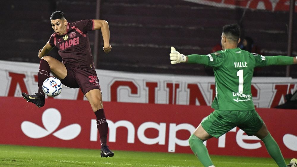 El gol de Agustín Cardozo que aseguró la victoria de Lanús. El gol de Agustín Cardozo que aseguró la victoria de Lanús.