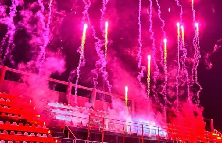 Los fuegos de artificio para la inauguración.