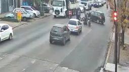El choque quedó filmado.