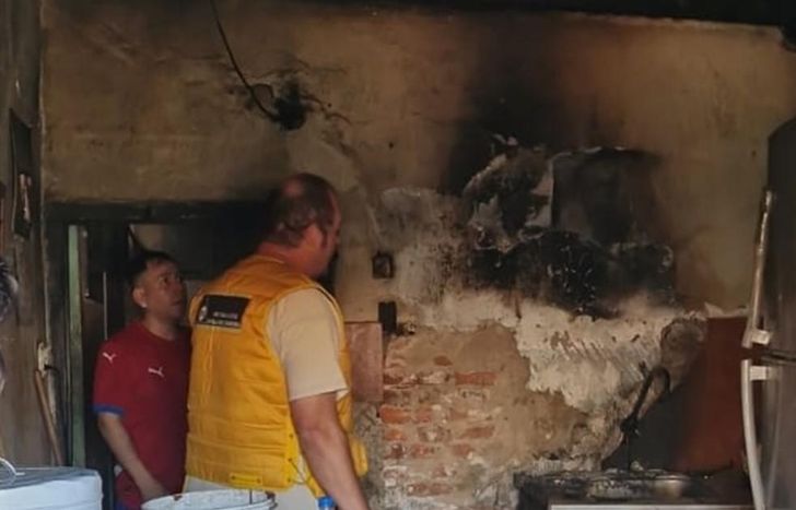 El incendio provocó serios daños.