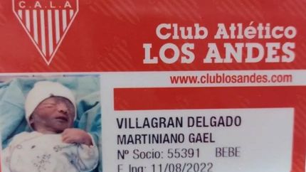 El carnet de Gael como socio de Los Andes.