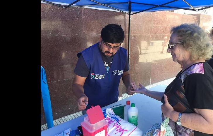 hubo controles gratuitos en la peatonal laprida.