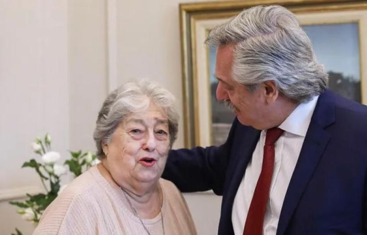 Alberto Fernández despidió a Hebe de Bonafini en sus redes sociales.