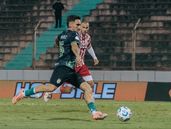 Mauro Méndez convirtió un gol clave para Banfield. Mauro Méndez convirtió un gol clave para Banfield.