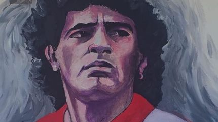 El mural fue inaugurado en 2021 y ayer pudo ser restaurado.