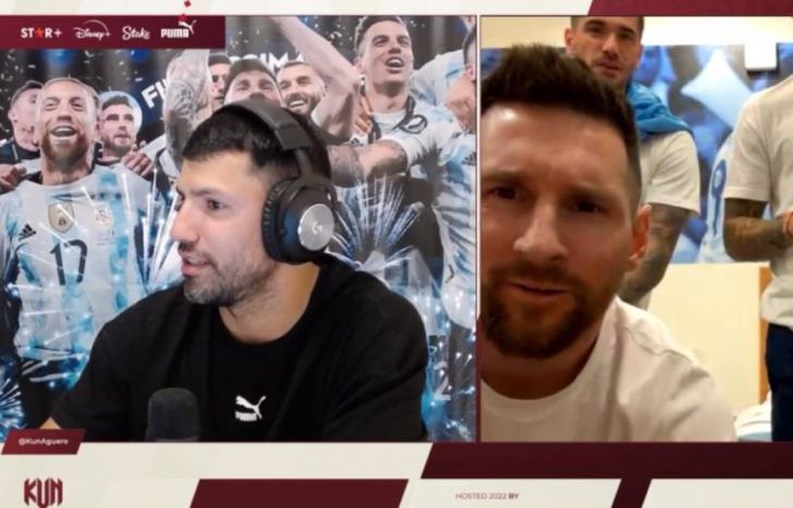 El divertido stream entre el Kun Agüero y los jugadores de la Selección.