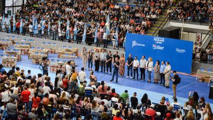 El acto fue en el Microestadio del Parque de Lomas.
