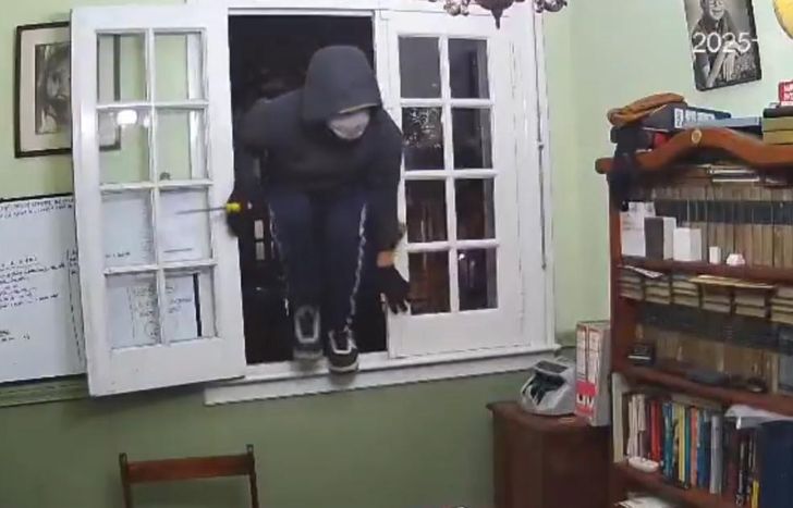 La entradera en Banfield había quedado filmada.