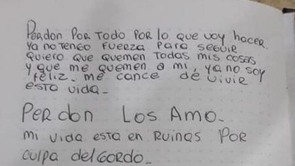 Perdón. Los amo. Perdón. Los amo.