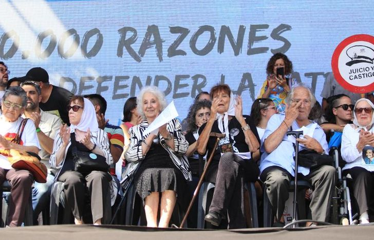 Estela de Carlotto criticó a Javier Milei y Victoria Villarruel en el Día de la Memoria.