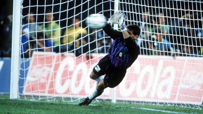 Las manos de Sergio Goycochea en Italia 1990.