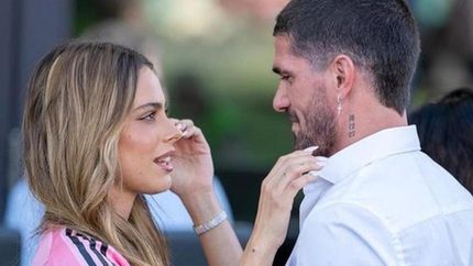 Tini y Rodrigo de Paul, juntos.