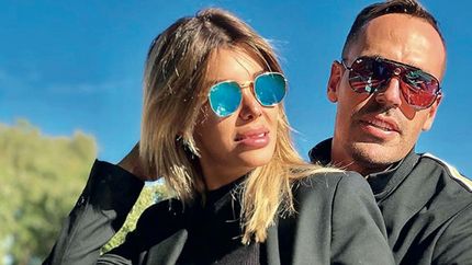 Charlotte Caniggia y su novio.