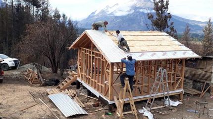 Una de las casas reconstruidas con las donaciones.