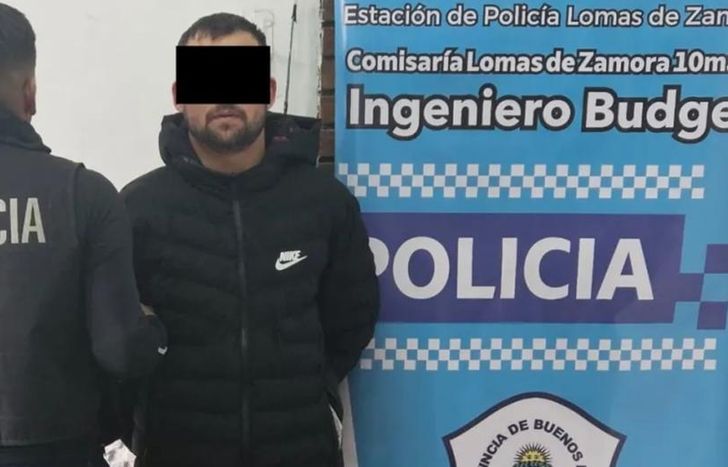El joven condenado, al momento de su detención.
