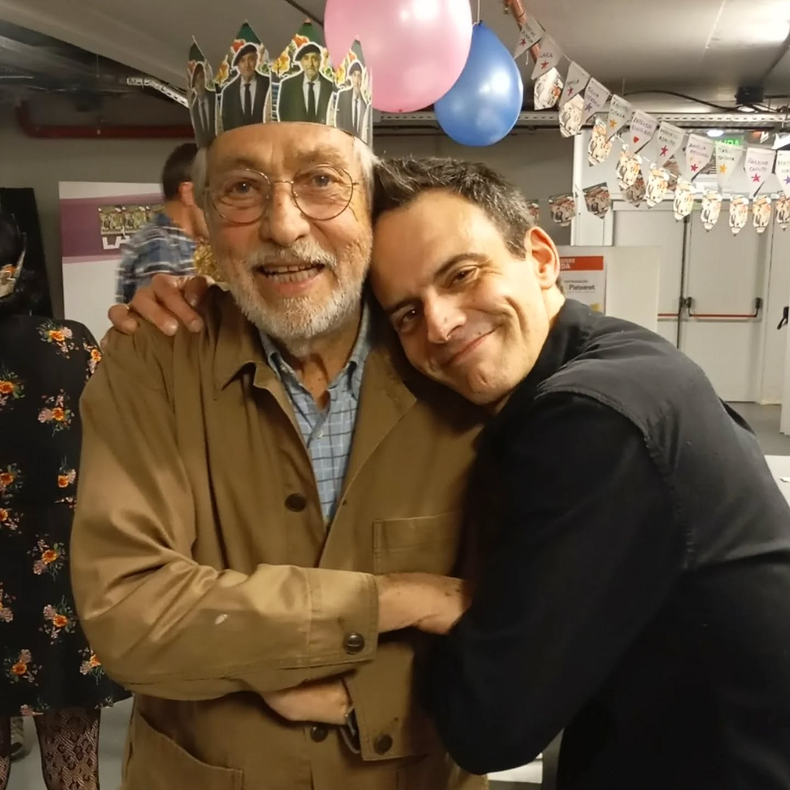 Luis Brandoni con Gustavo Pardi. 