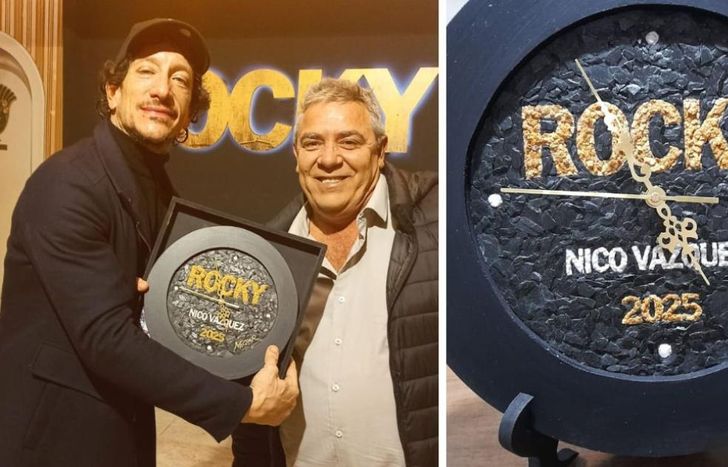 Con la misión cumplida, el artista de arte en piedras volvió a Lomas.