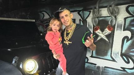 L-Gante y su hija Jamaica.