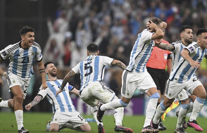 Los festejos de la Selección Argentina en Qatar.