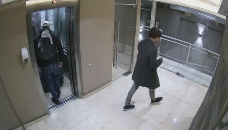 El robo millonario quedó filmado.