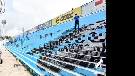 Las obras avanzan aprovechando el receso futbolístico. Las obras avanzan aprovechando el receso futbolístico.