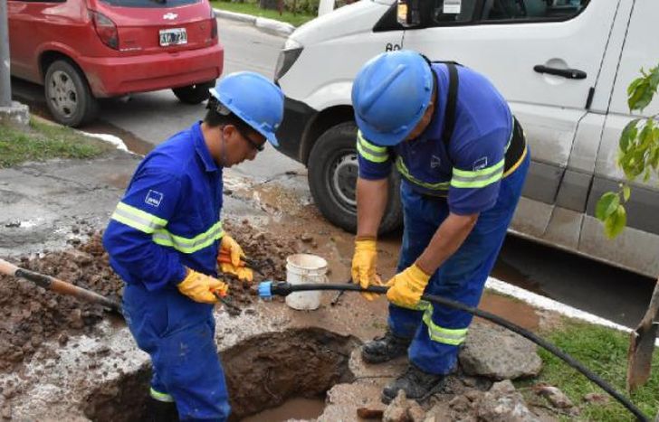 Trabajos de AySA en los distintos barrios.