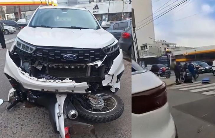 Así quedó el auto tras el choque.