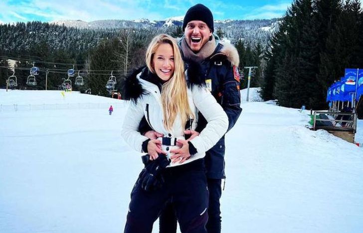 Luisana y Michael, en unas vacaciones familiares en la nieve.