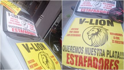 Los clientes que denunciaron por estafas a la concesionaria llevaron su reclamo a Temperley.