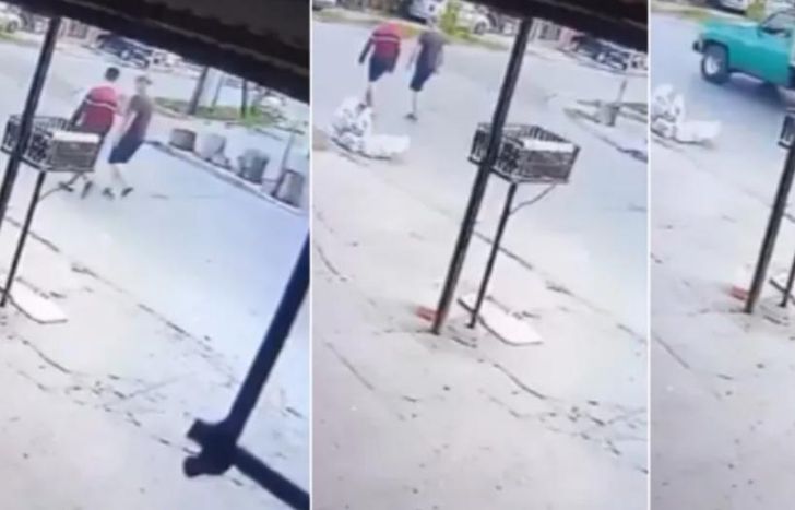 La víctima y su padre fueron embestidos por una camioneta.