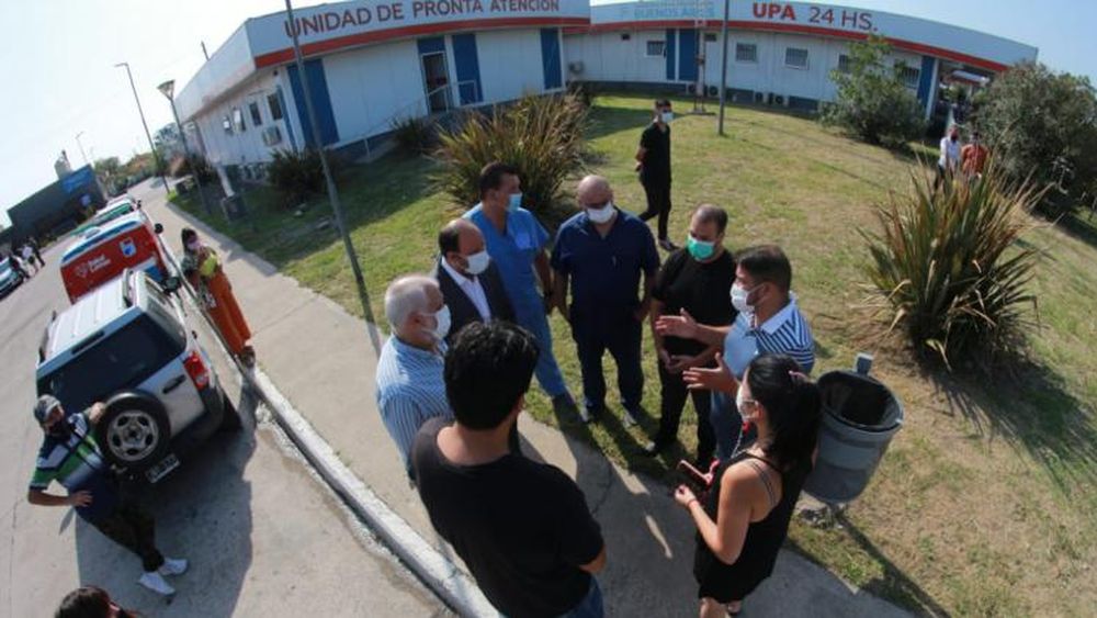 Los funcionarios recorrieron el predio en Fiorito.