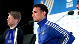 Lionel Scaloni en la previa del choque de Argentina ante Austria.