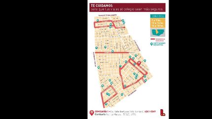 cuidan a los chicos en zonas de escuelas