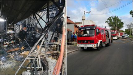 Un incendio afectó una vivienda en el centro de Lomas.
