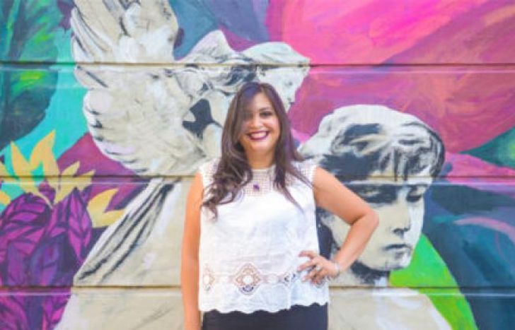 La moderadora del evento.