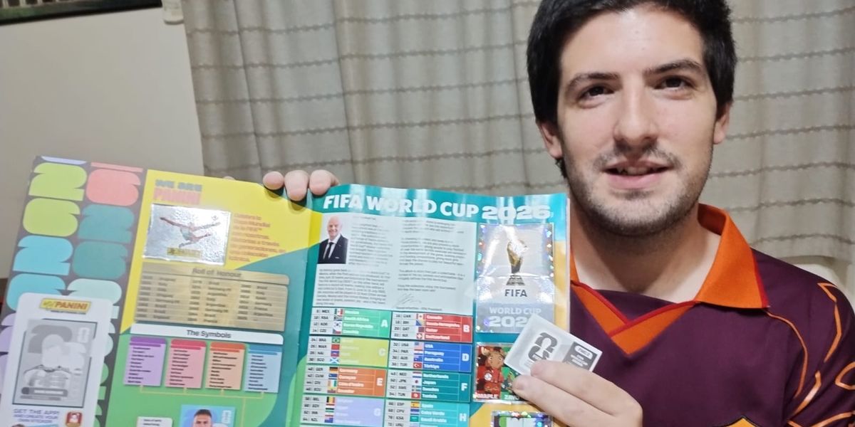 Diego González Massad es de Lomas de Zamora y complet0ó el álbum del Mundial 2026 en sólo 8 días.