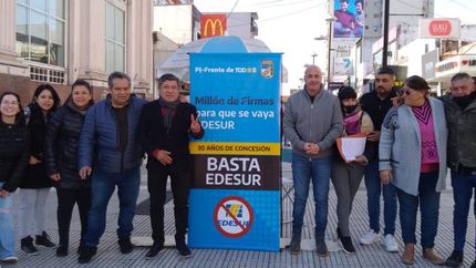 Impulsaron la campaña Un millón de firmas para que se vaya Edesur.