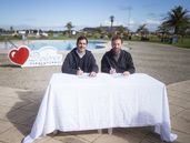Federico Otermín y Juan Pablo García firmaron un convenio turístico en Dolores.