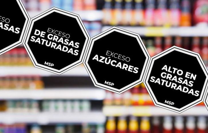 Las etiquetas negras se verán en los alimentos procesados.