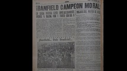 Campeón moral tituló La Unión en aquella edición. Banfield fue la sensación de ese año.