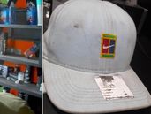 La Policía incautó en poder del sospechoso una visera identica a la usada por el ladrón.